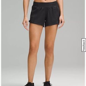Lululemon hotty hot women’s athletic shorts 4” size 2 EUC black